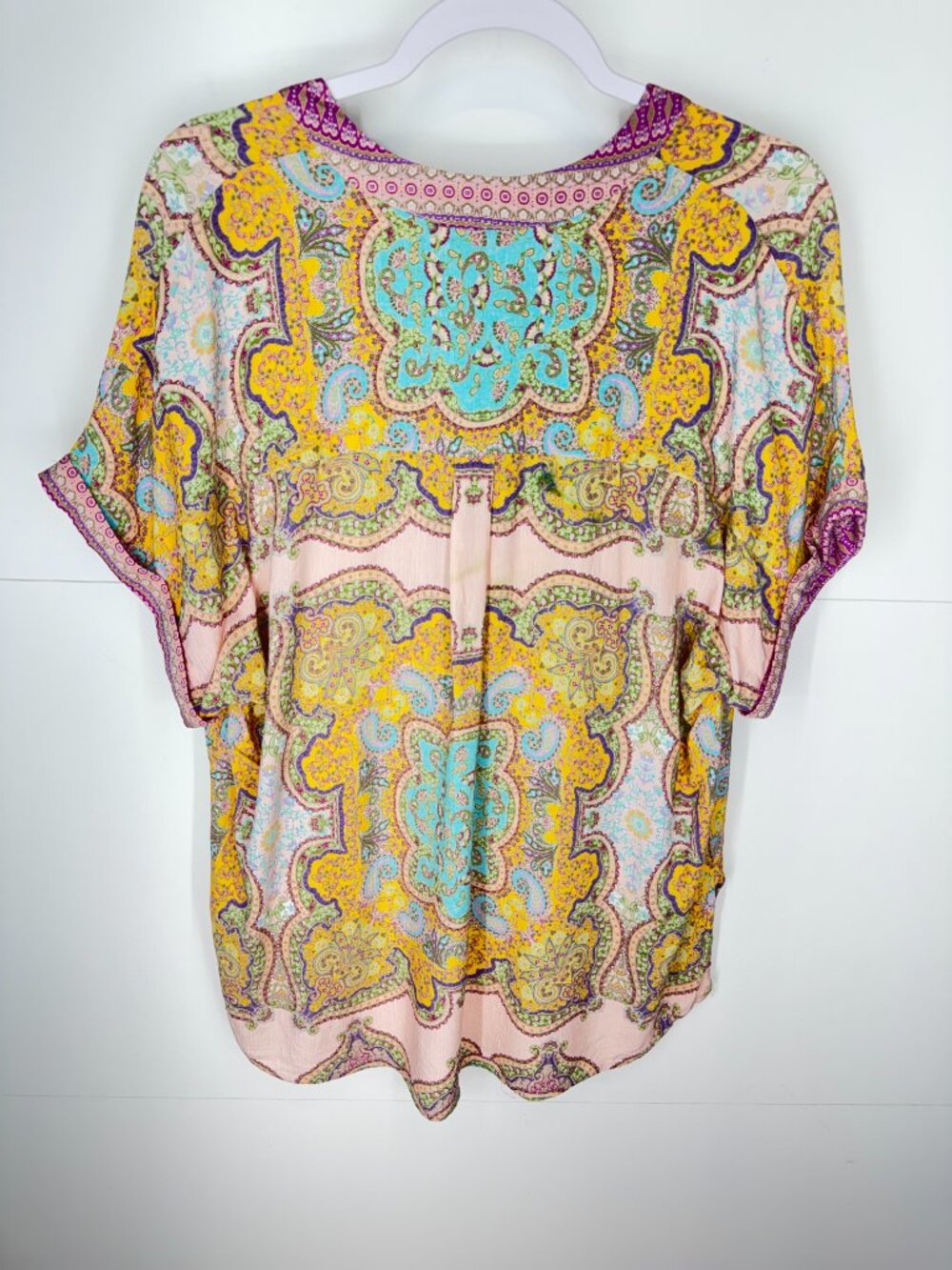 Buckle | Daytrip Paisley Notch Neck Top - Picture 4 of 10